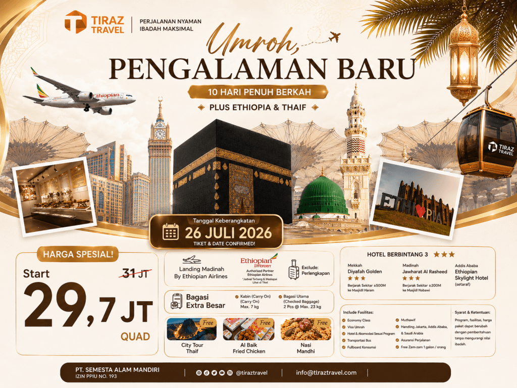 Paket Umroh + Ethiopia Juli 2026